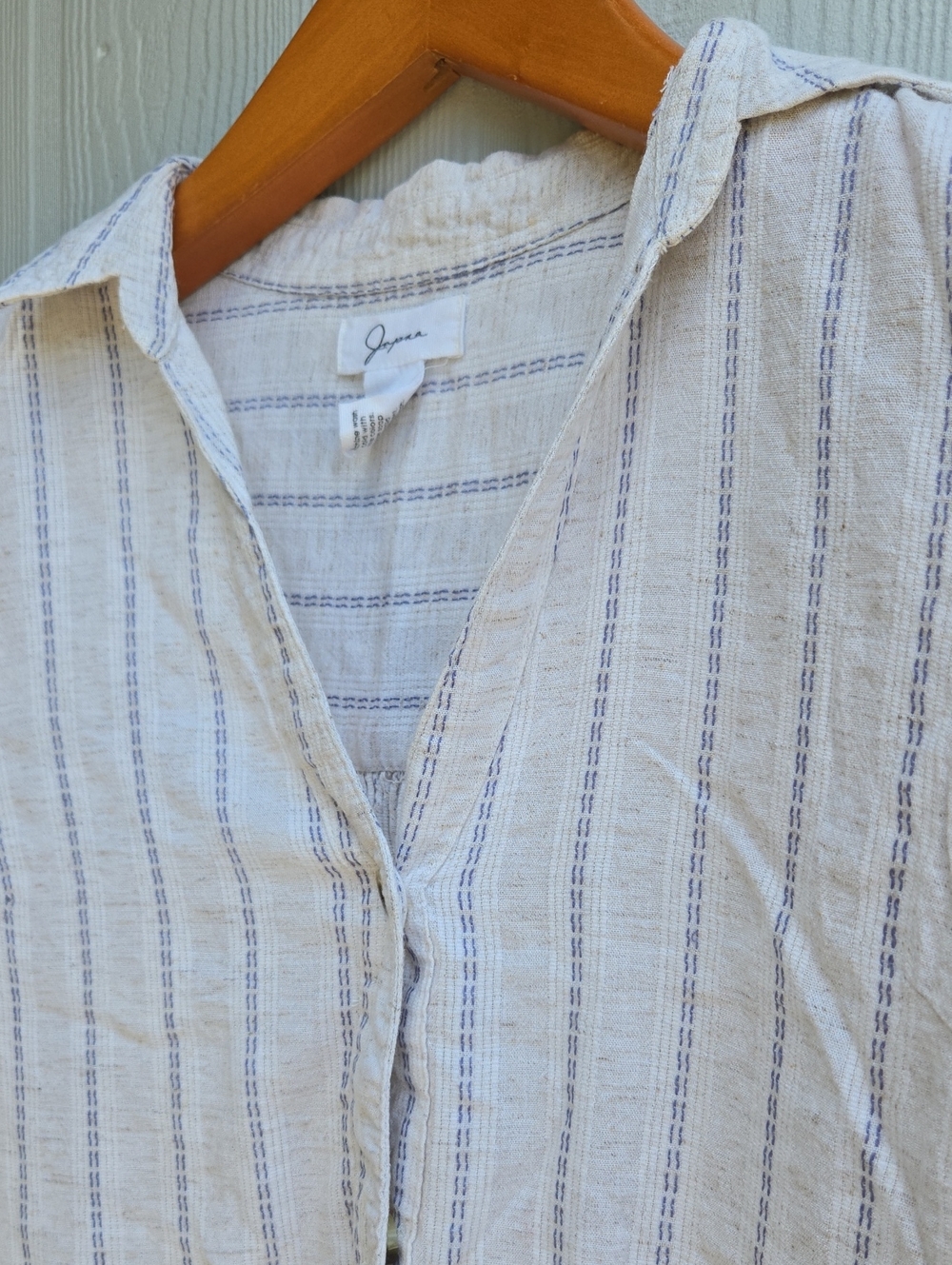 Japna | Women's Cream Lightweight Shirt Dress ( Size Small )